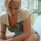A blonde, American girl tells us how bad she has to poop and describes her regular toilet routine. She records herself taking a hard, chunky shit into a toilet from a between the legs perspective. Presented in 720P HD. 153MB, MP4 file. About 6.5 minutes.